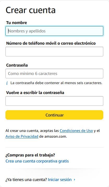 Cómo Comprar en Amazon desde Perú - creara cuenta