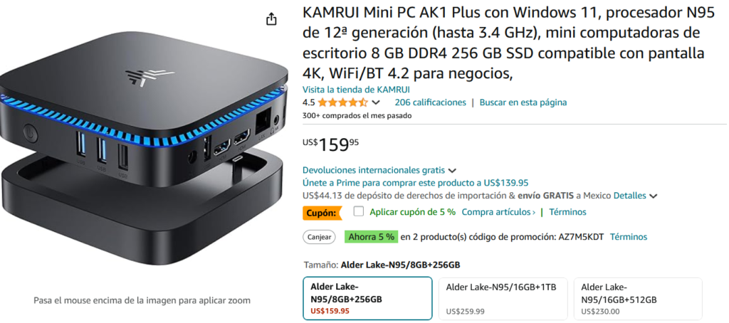 Mini pc amazon para comprar por internet en Amazon